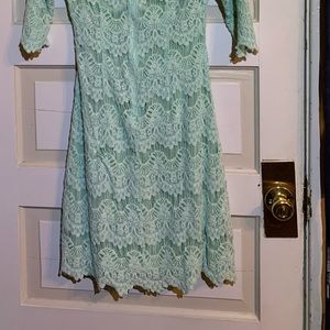 Mint lace dress